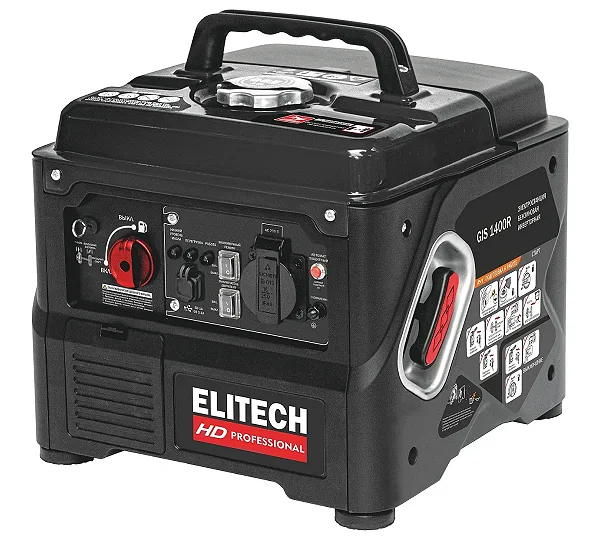 Бензогенератор, 1,2 кВт, инверторный ELITECH HD GIS 1400R