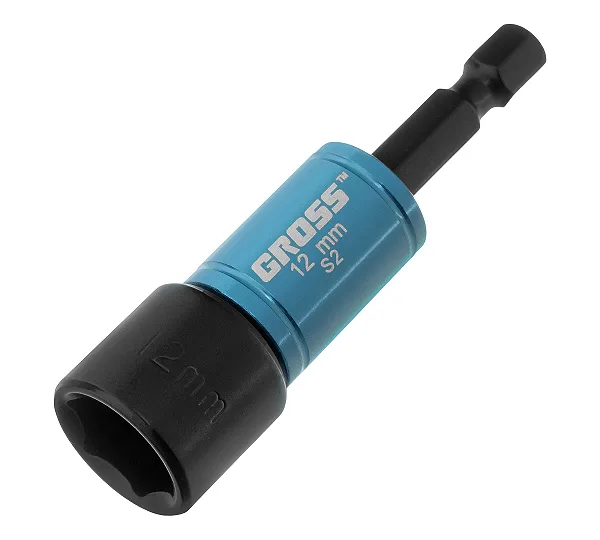 Бита с торцевой головкой, магнит. Nut-Driver, 12 мм, S2 Gross