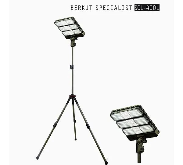 Фонарь светодиодный на штативе, солнечная батарея, Li-Ion, 3,7 В BERKUT SCL-400L