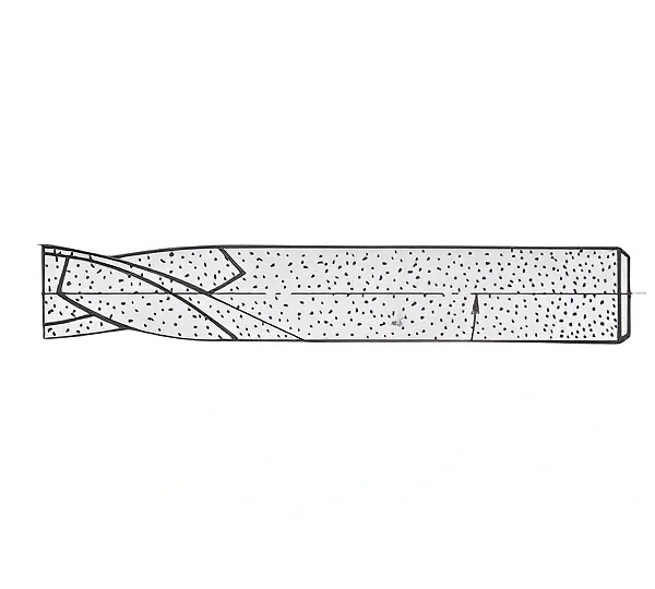 Фреза шпоночная d6,0x10x35 ц/х ВК8 твердосплавная