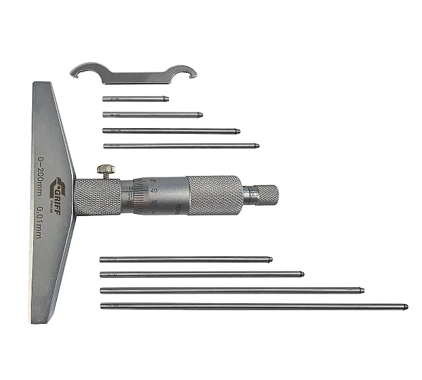 Глубиномер микрометрический ГМ 200 ГОСТ 7470-92 (пр-во Guilin Measuring) GRIFF