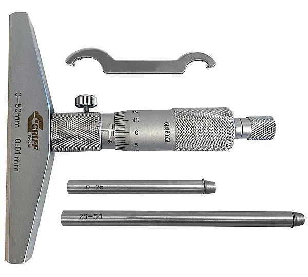 Глубиномер микрометрический ГМ 50 ГОСТ 7470-92 (пр-во Guilin Measuring) GRIFF