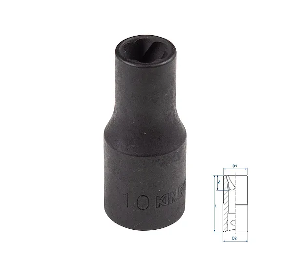 Головка для поврежденного крепежа 1/2", 10 мм KING TONY 9TD403-10M