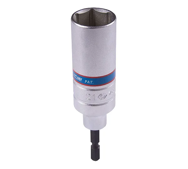 Головка для шуруповерта шестигранная 1/4", 21 мм, L = 110 мм KING TONY 76C1121M