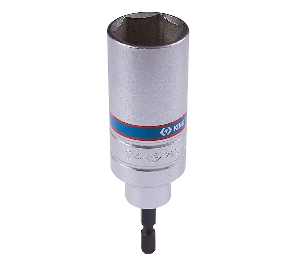 Головка для шуруповерта шестигранная 1/4", 24 мм, L = 110 мм KING TONY 76C1124M