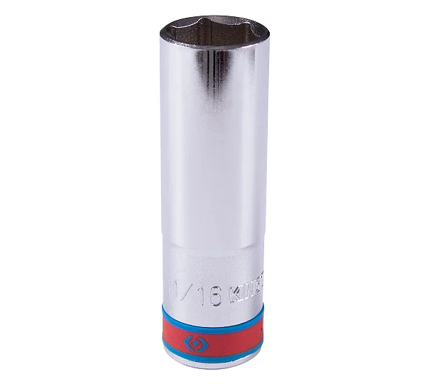 Головка торцевая глубокая шестигранная 1/2", 11/16", дюймовая KING TONY 423522S