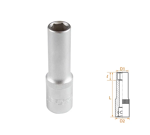 Головка торцевая глубокая шестигранная 1/2", 12 мм AFFIX AF00140012