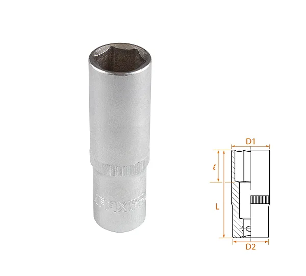 Головка торцевая глубокая шестигранная 1/2", 17 мм AFFIX AF00140017