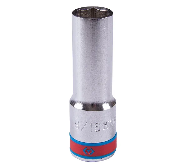 Головка торцевая глубокая шестигранная 1/2", 9/16", дюймовая KING TONY 423518S