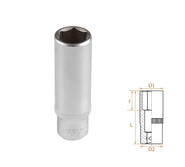 Головка торцевая глубокая шестигранная 1/4", 11 мм AFFIX AF00120011