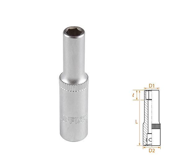Головка торцевая глубокая шестигранная 1/4", 5,5 мм AFFIX AF00120055