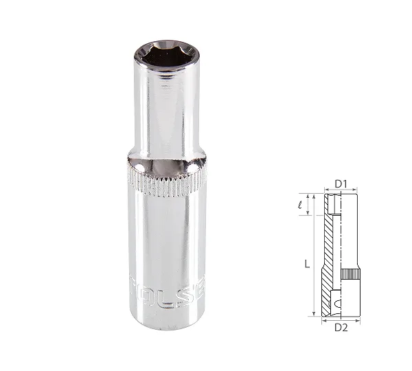 Головка торцевая глубокая шестигранная 3/8", 11 мм TOLSEN TT16361