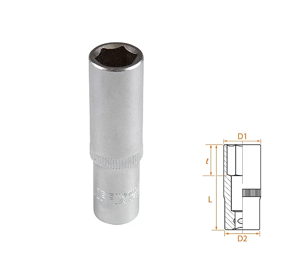 Головка торцевая глубокая шестигранная 3/8", 12 мм AFFIX AF00130012
