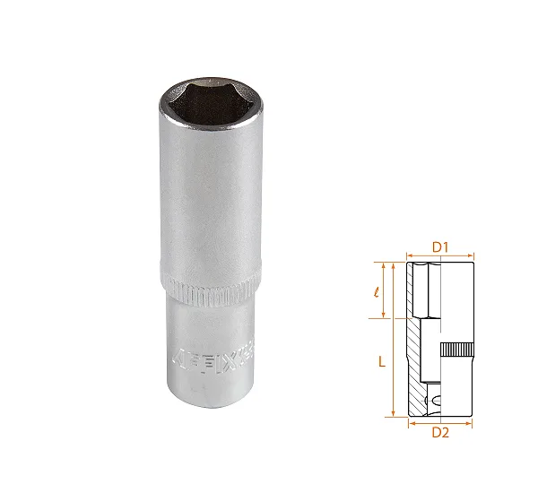 Головка торцевая глубокая шестигранная 3/8", 13 мм AFFIX AF00130013