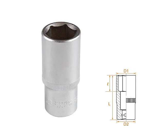 Головка торцевая глубокая шестигранная 3/8", 18 мм AFFIX AF00130018