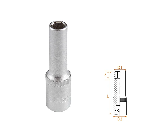 Головка торцевая глубокая шестигранная 3/8", 8 мм AFFIX AF00130008