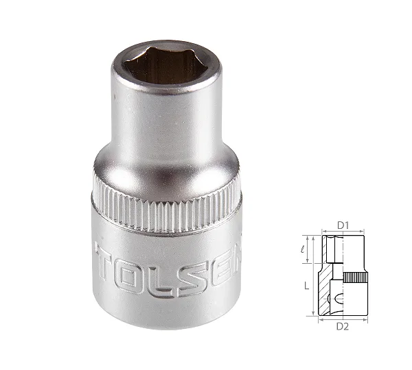 Головка торцевая стандартная шестигранная 1/2", 9 мм TOLSEN TT16509