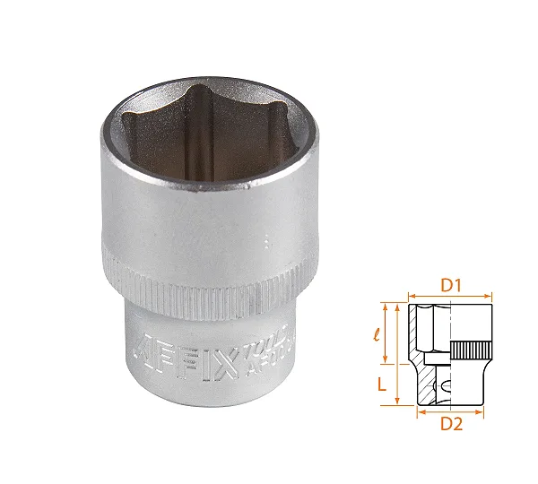Головка торцевая стандартная шестигранная 1/2", 22 мм AFFIX AF00040022