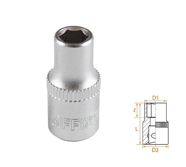 Головка торцевая стандартная шестигранная 1/4", 5,5 мм AFFIX AF00020055
