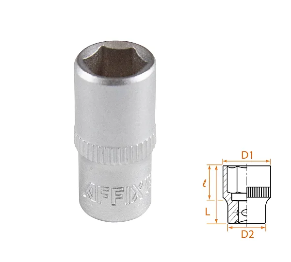 Головка торцевая стандартная шестигранная 1/4", 8 мм AFFIX AF00020008