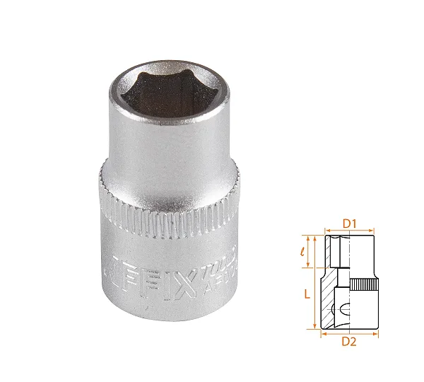 Головка торцевая стандартная шестигранная 3/8", 10 мм AFFIX AF00030010