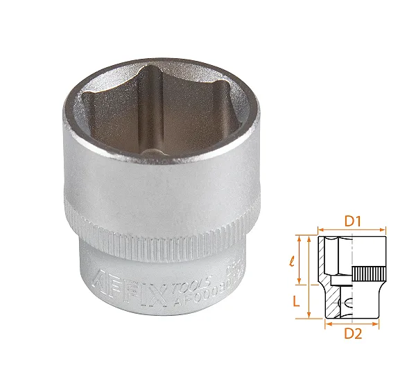 Головка торцевая стандартная шестигранная 3/8", 22 мм AFFIX AF00030022