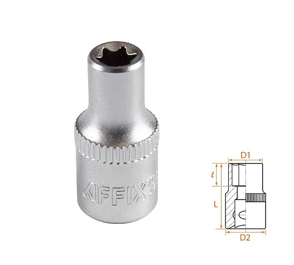 Головка торцевая TORX Е-стандарт 1/4", E6 AFFIX AF00023006