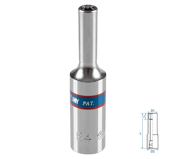 Головка торцевая TORX Е-стандарт KING TONY DIN 3120