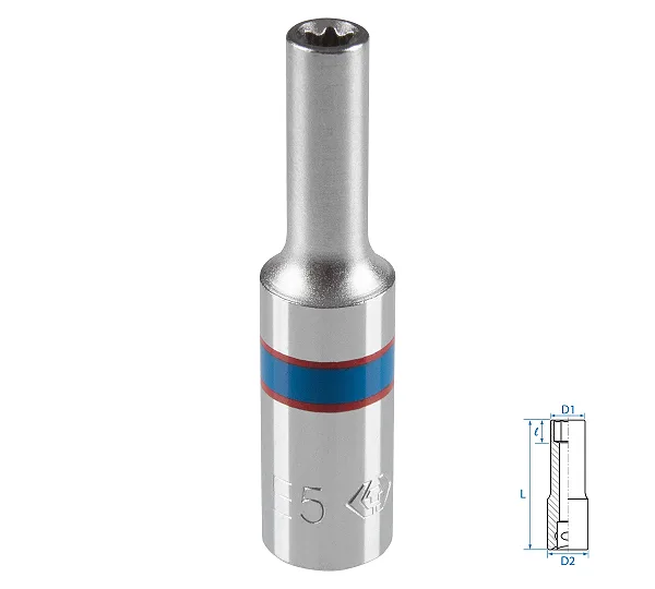 Головка торцевая TORX Е-стандарт KING TONY DIN 3120