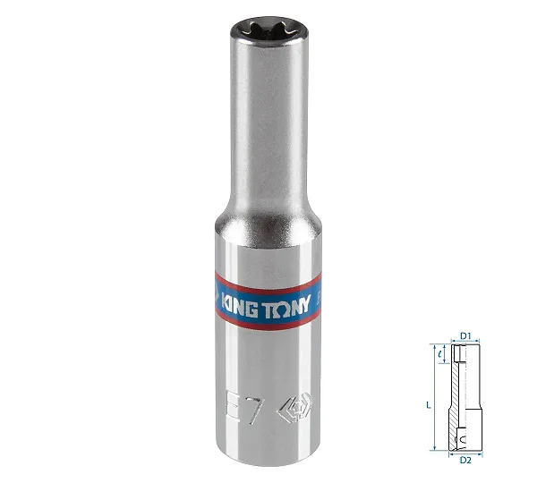 Головка торцевая TORX Е-стандарт KING TONY