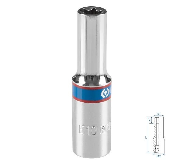 Головка торцевая TORX Е-стандарт KING TONY DIN 3120
