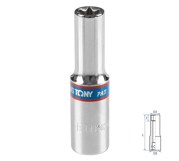 Головка торцевая TORX Е-стандарт KING TONY