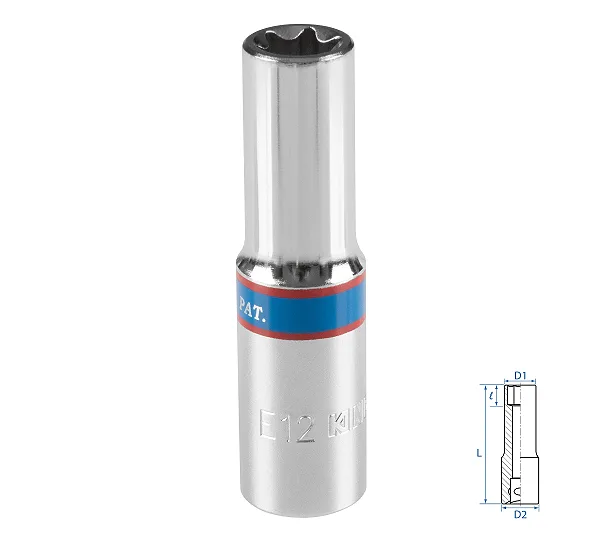 Головка торцевая TORX Е-стандарт KING TONY DIN 3120
