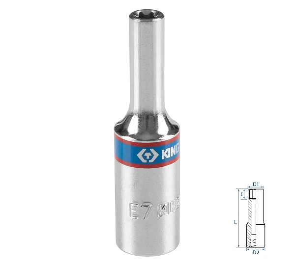 Головка торцевая TORX Е-стандарт KING TONY