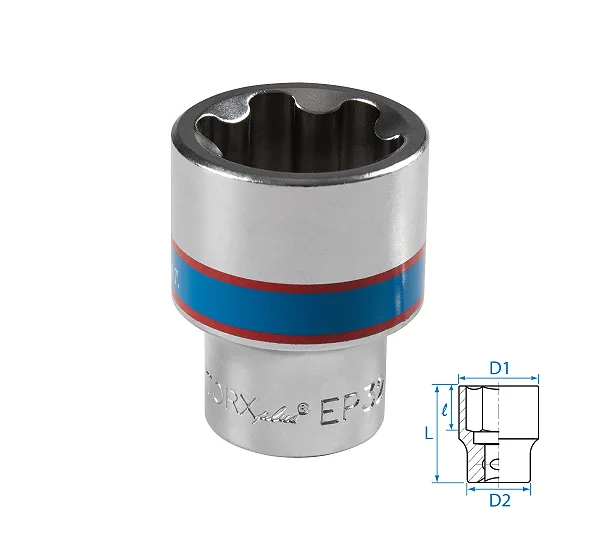 Головка торцевая TORX Plus 1/2", EP32, L = 45 мм KING TONY 433E32M