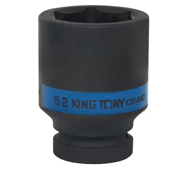 Головка торцевая ударная глубокая шестигранная 1", 52 мм KING TONY 843552M