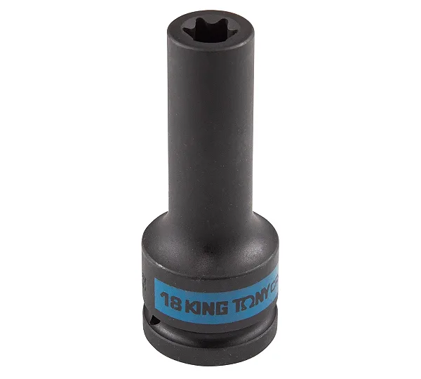 Головка торцевая ударная глубокая TORX Е-стандарт 3/4", E18, L = 110 мм KING TONY 647518M