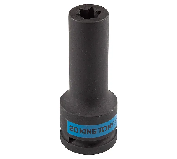 Головка торцевая ударная глубокая TORX Е-стандарт 3/4", E20, L = 110 мм KING TONY 647520M