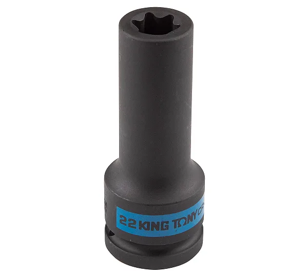 Головка торцевая ударная глубокая TORX Е-стандарт 3/4", E22, L = 110 мм KING TONY 647522M