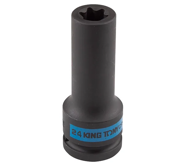 Головка торцевая ударная глубокая TORX Е-стандарт 3/4", E24, L = 110 мм KING TONY 647524M