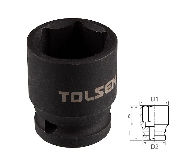 Головка торцевая ударная шестигранная 1/2", 23 мм TOLSEN TT18223
