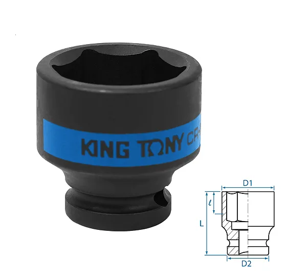 Головка торцевая ударная шестигранная 1/2", 35 мм KING TONY 453535M