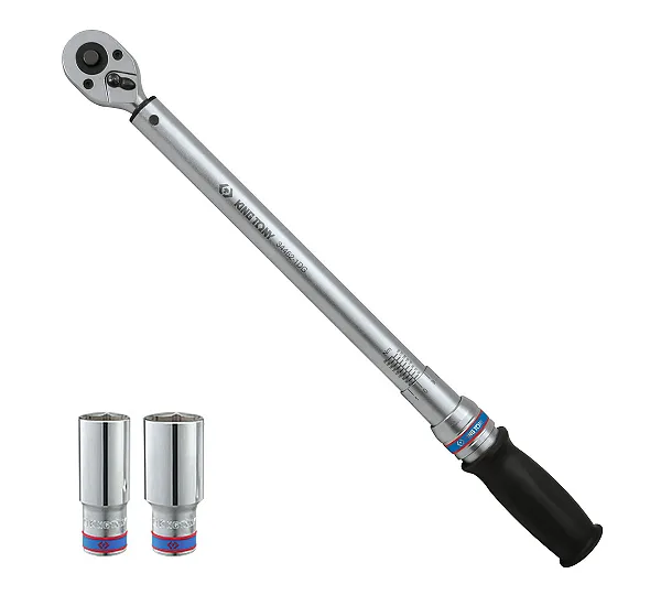 KING TONY Динамометрический ключ 1/2", 40-200 Нм, для левой и правой резьбы, футляр, в комплекте 2 т P34462-1DG