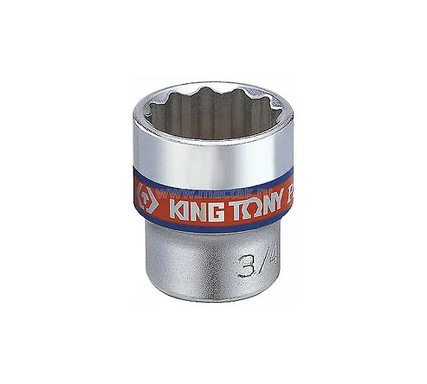 KING TONY Головка торцевая стандартная двенадцатигранная 3/8", 19/32", дюймовая  333019S