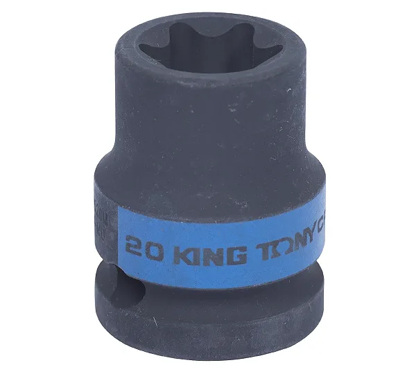 KING TONY Головка торцевая ударная TORX Е-стандарт 1/2", E20, L = 38 мм 457520M