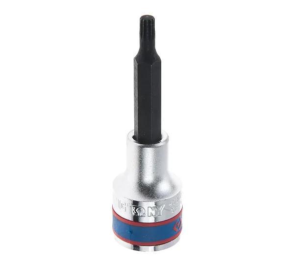 KING TONY Насадка (бита) торцевая 1/2", SPLINE, M05, L = 80 мм  403605