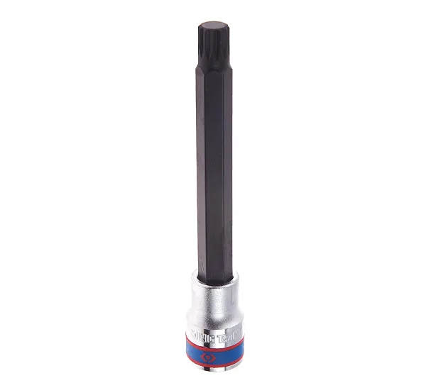 KING TONY Насадка (бита) торцевая 1/2", SPLINE, M12, L = 140 мм  406612