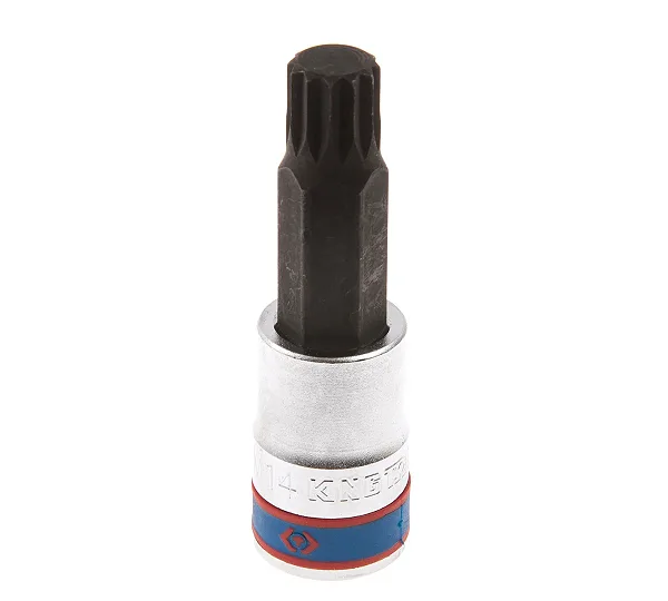 KING TONY Насадка (бита) торцевая 1/2", SPLINE, M14, L = 80 мм  403614