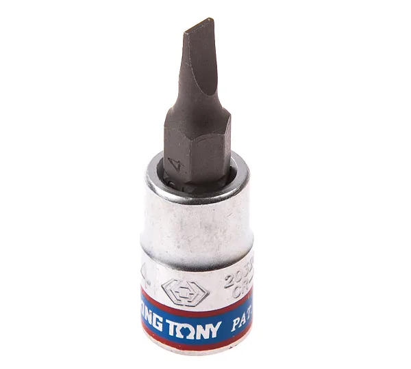KING TONY Насадка (бита) торцевая 1/4", Slotted, 4,0х0,8 мм, L = 37 мм  203204