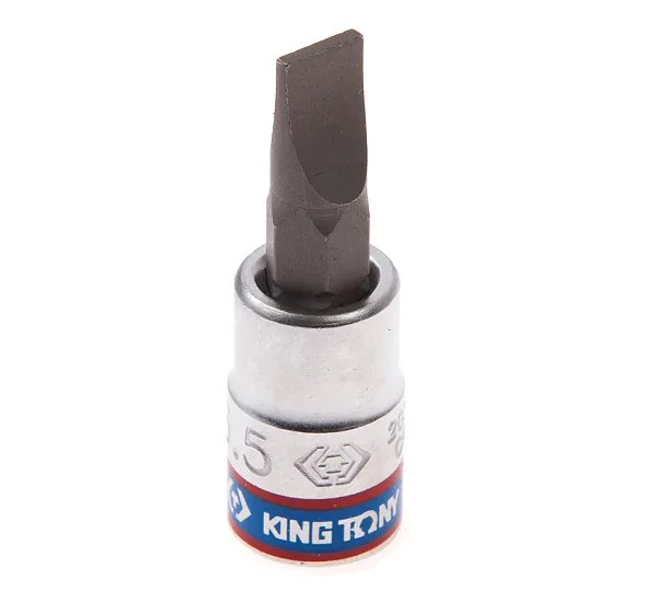 KING TONY Насадка (бита) торцевая 1/4", Slotted, 5,5х1,0 мм, L = 37 мм  203255